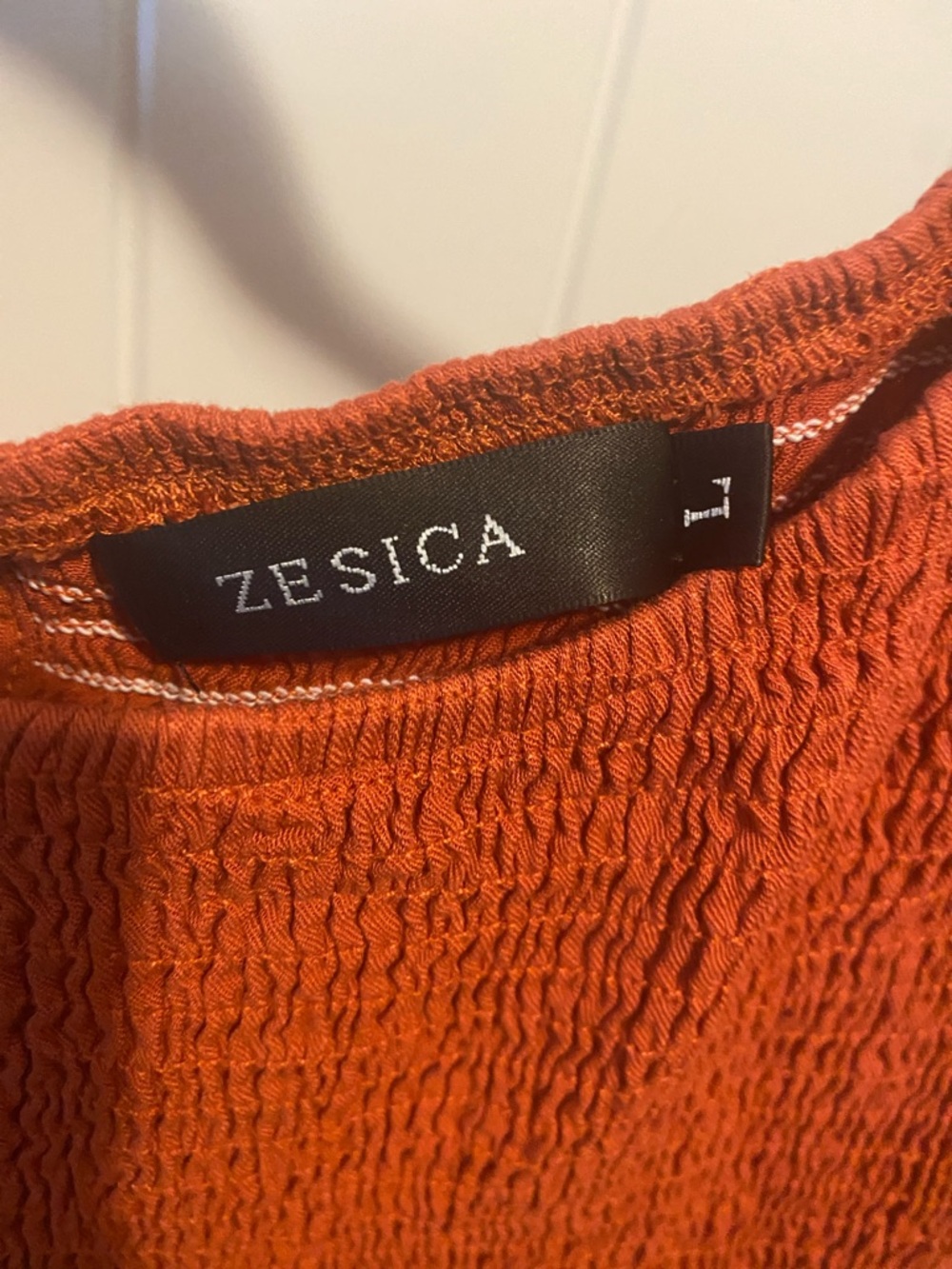 Rust Tiered Maxi Dress with Smocked Bodice - Picture 3 of 3